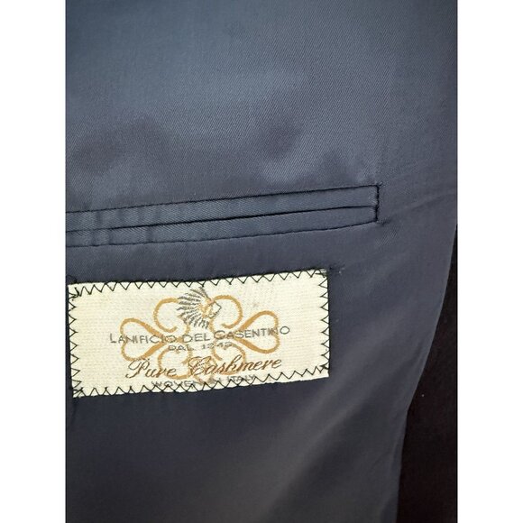 Todays Man Mens Cashmere Blazer 40L Solid Black Sport Coat Made in Italy - Picture 8 of 14